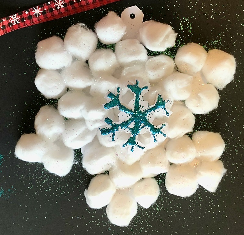 snowflake cotton ball craft