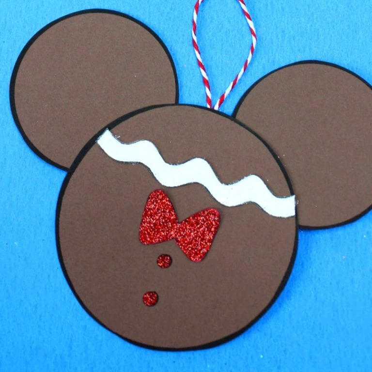 Disney Holiday Gingerbread Mickey Head Craft - Mama Likes This