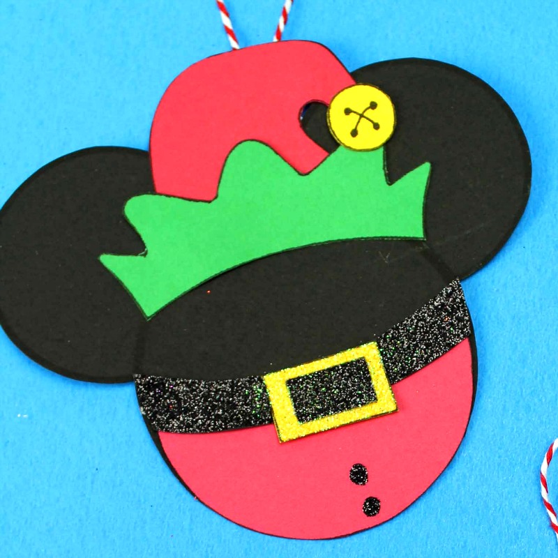  mickey head elf craft with red suit