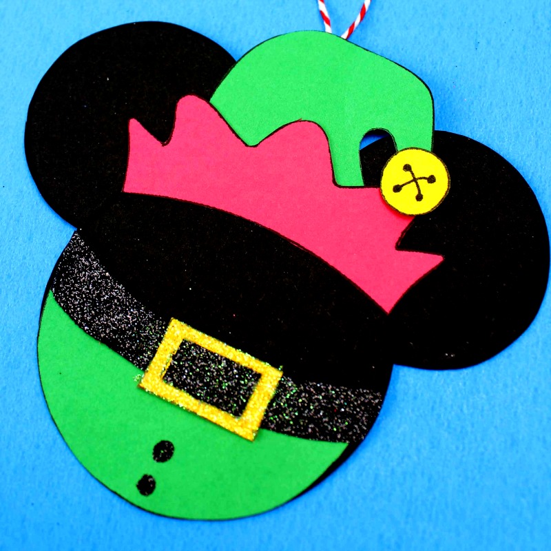 mickey head elf with green suit