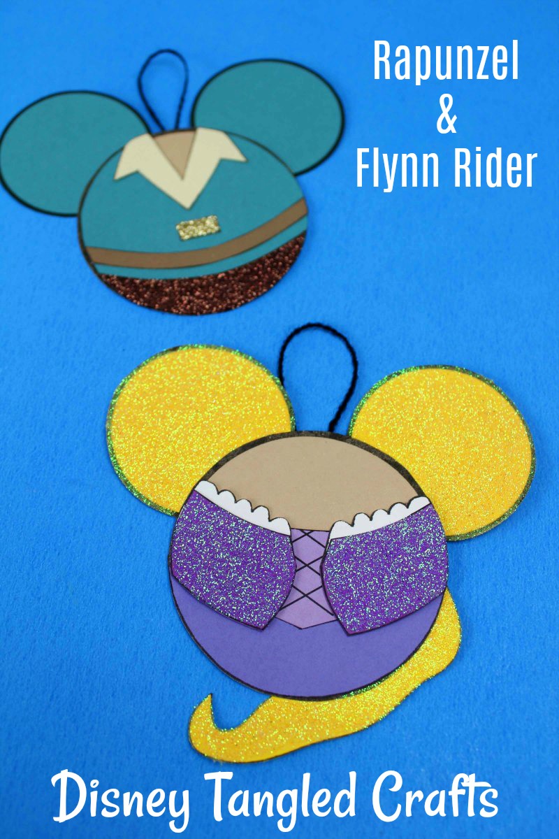 Disney Rapunzel and Flynn Rider Craft #Tangled #TangledCraft #Rapunzel #RapunzelCraft #FlynnRider #DisneyCraft