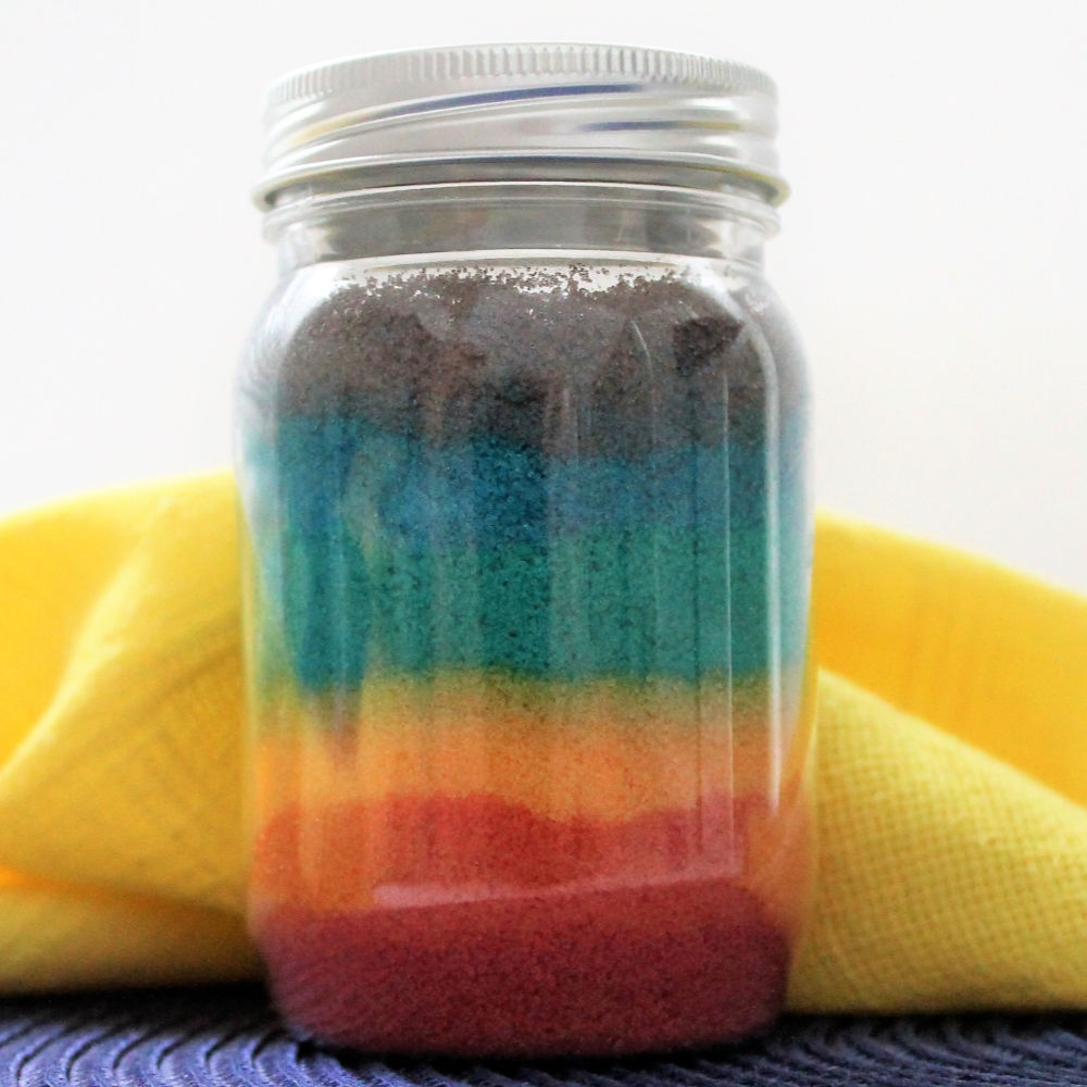 rainbow sand art craft