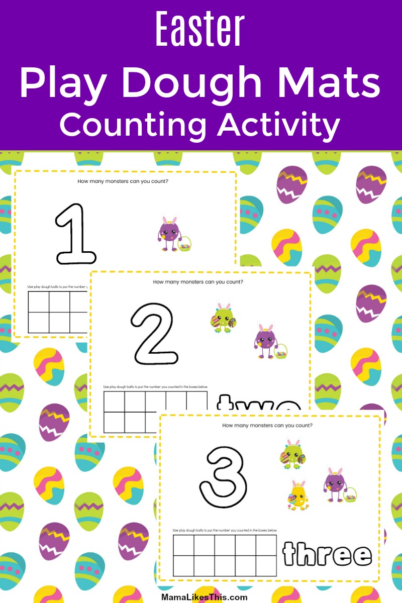 #FreePrintable Learning can be a whole lot of fun, when you print out my Easter play dough mats counting activity. This free holiday printable gives kids hands