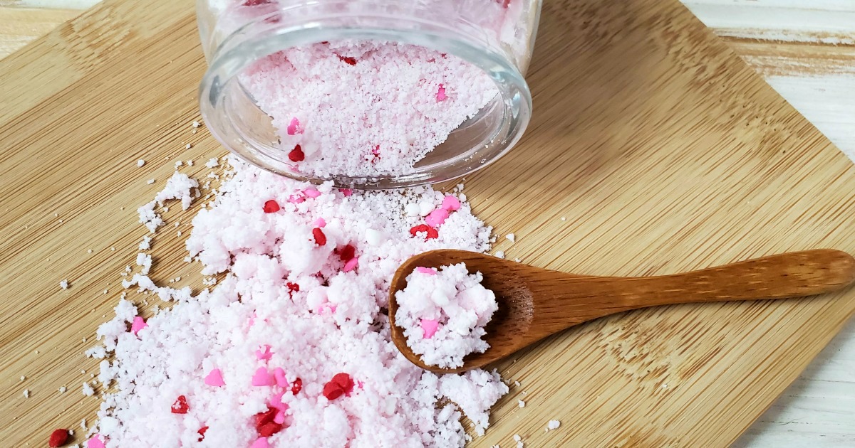 valentines day fizzy bath salts