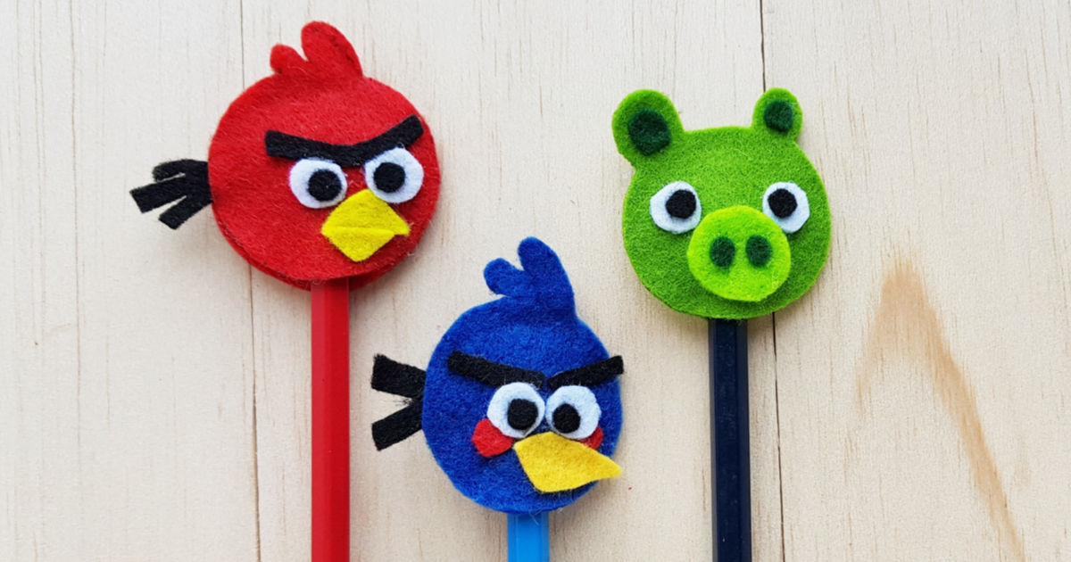 feature angry birds craft pencil toppers