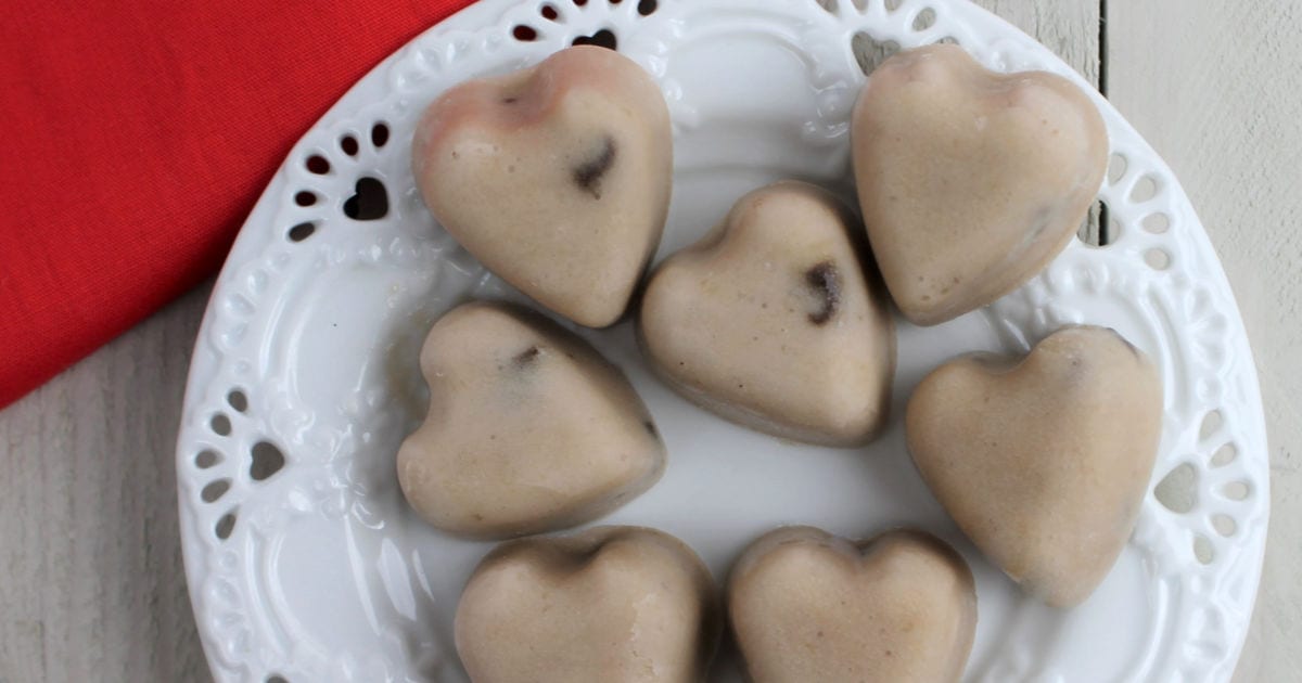 heart shaped frozen banana bites