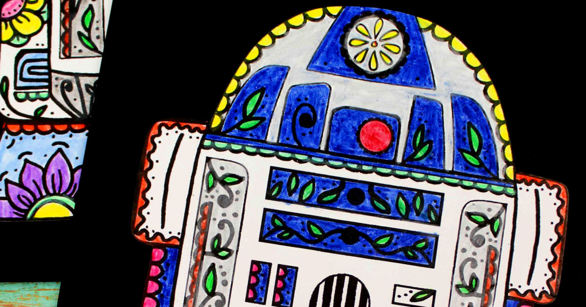 feature r2-d2 sugar skull craft