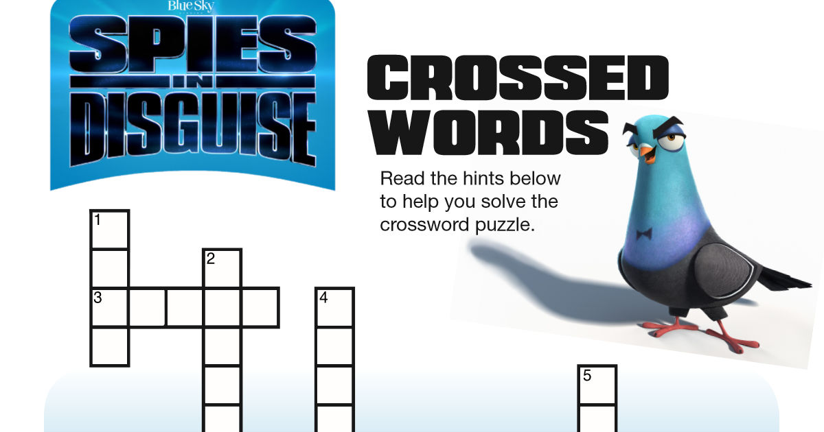 Spies in Disguise Crossword Puzzle - Mama Likes This