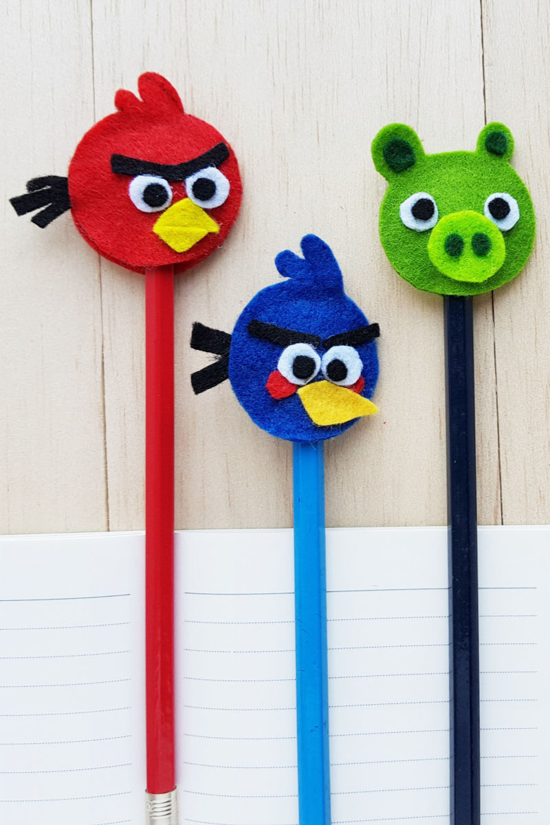 pin pencil toppers angry birds craft