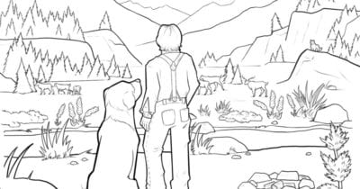 feature call of the wild coloring page
