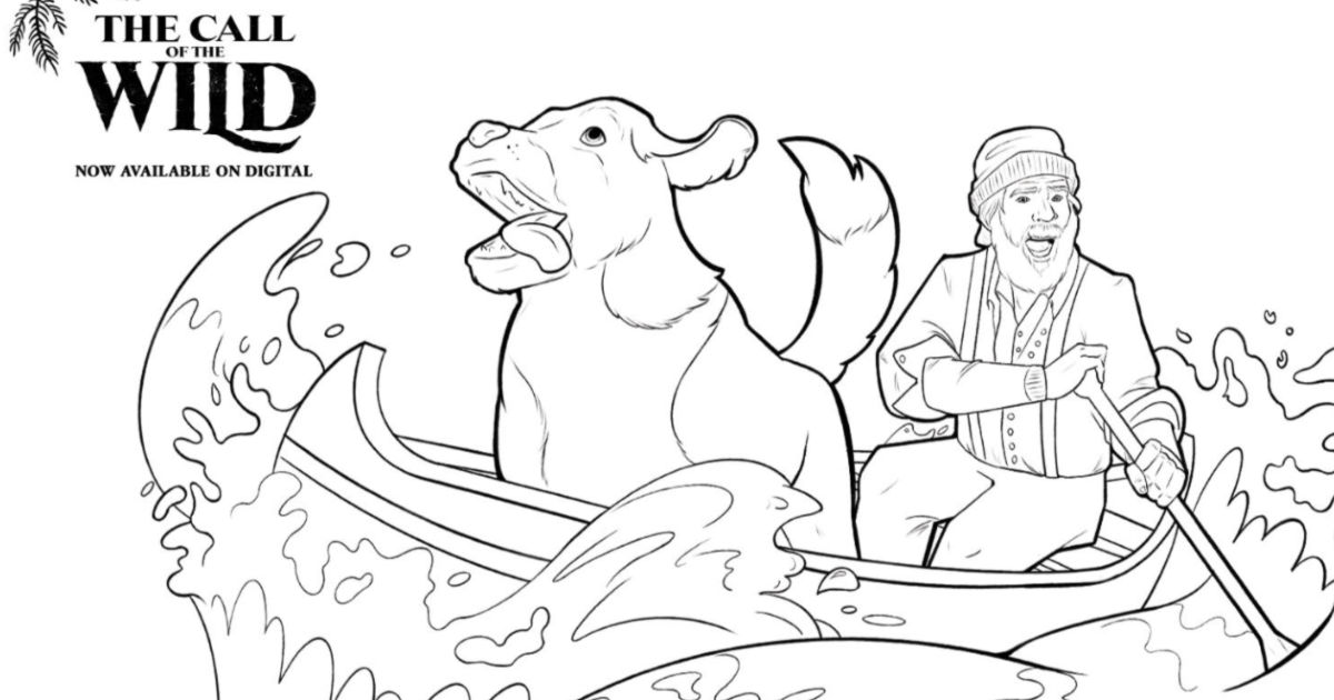 feature canoe coloring page
