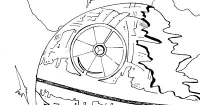 feature death star coloring page
