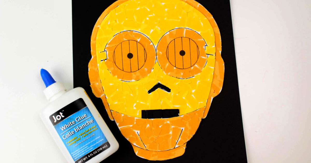 feature disney c3po torn paper craft