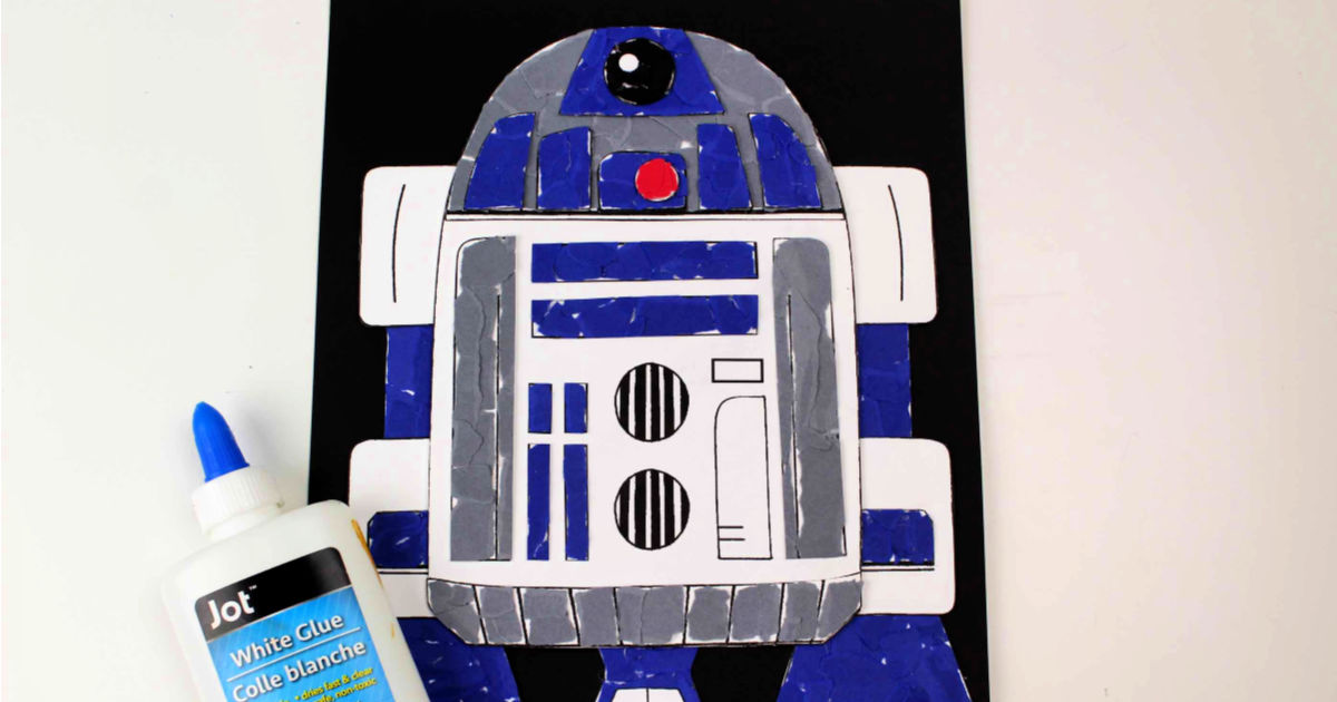 feature r2d2 torn paper craft