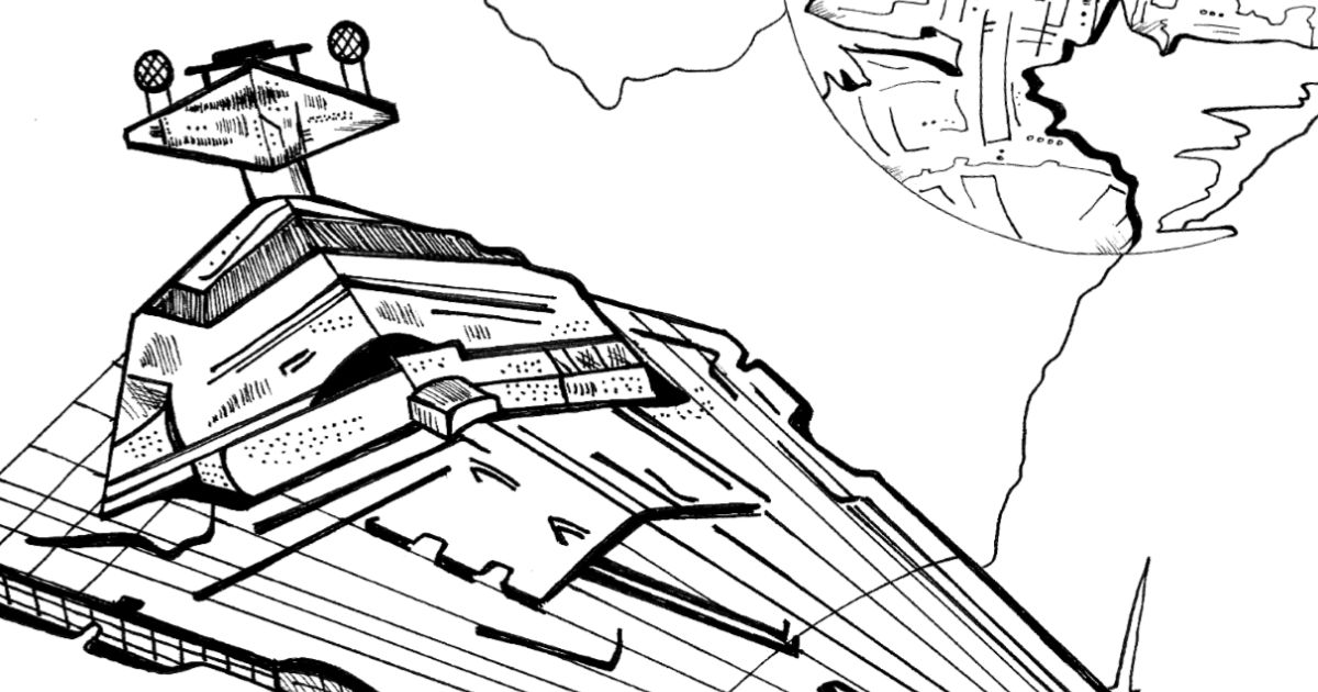 Star Wars Destroyer Free Colouring Pages