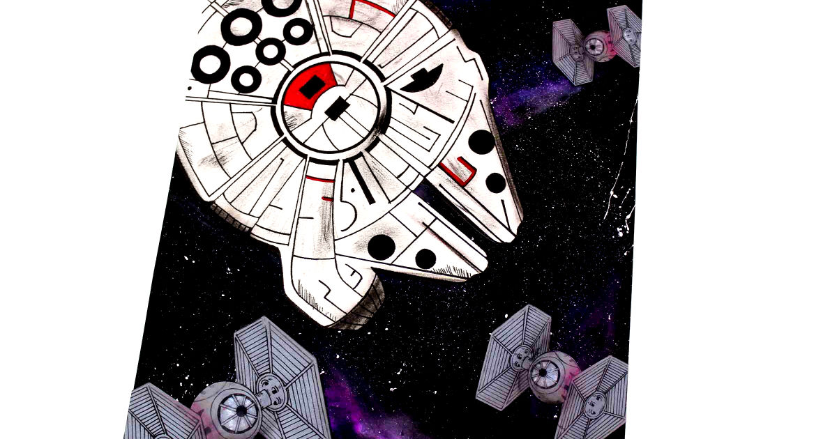 feature star wars millennium falcon galaxy craft