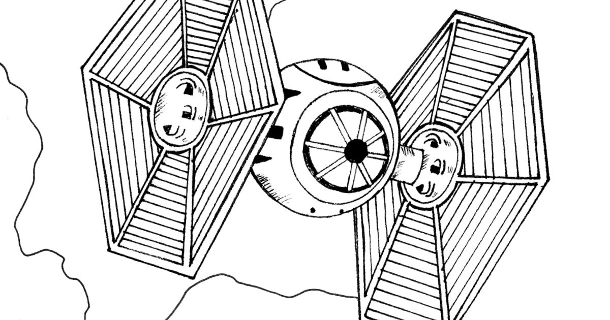 Free Printable TIE Fighter Coloring Page | Mama Likes This