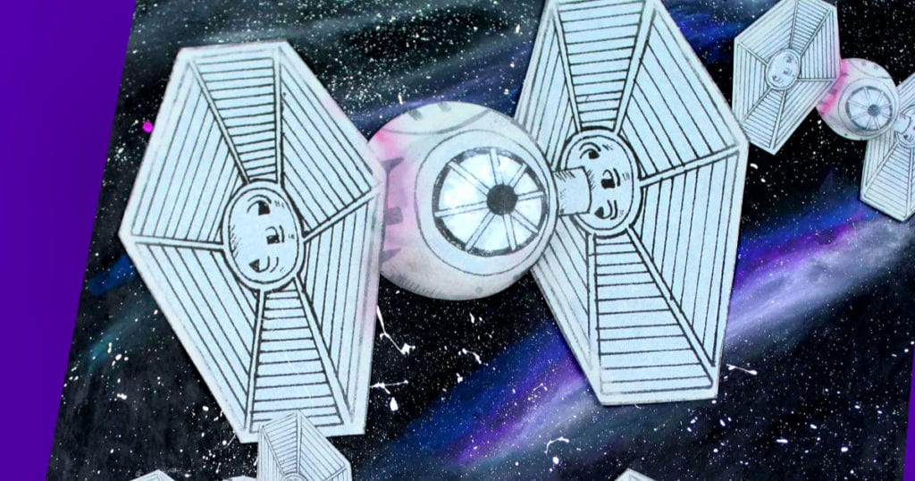 TIE Fighter Galaxy Craft w/ Free Template Mama Likes This