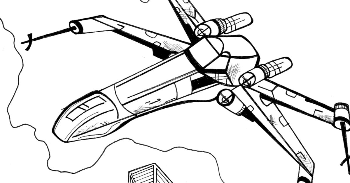 Download Rebel Alliance X-Wing Starfighter Coloring Page | Mama ...