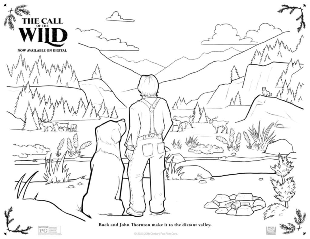 Free Printable Call of The Wild Coloring Page - Mama Likes This