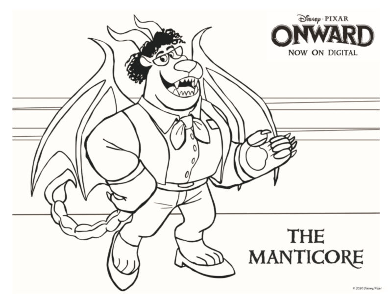 full onward manticore coloring page