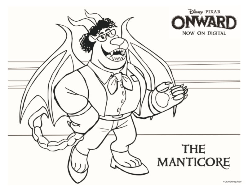 Download Printable Onward Manticore Coloring Page | Mama Likes This