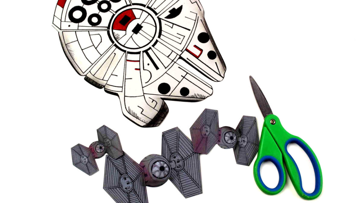 millennium falcon and tie fighters for craft project