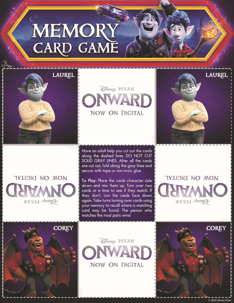 page 3 onward memory game