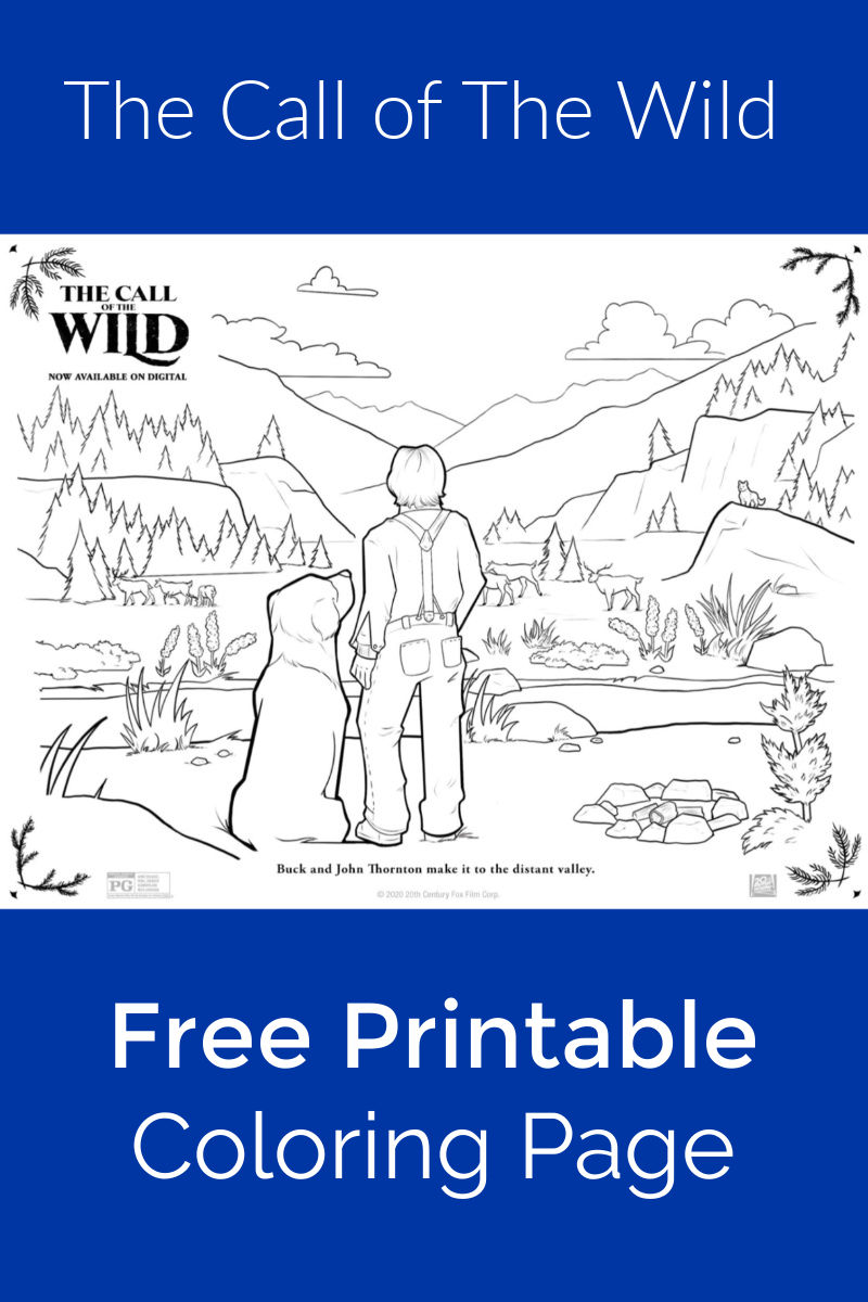 Free Printable Call of The Wild Coloring Page #CalloftheWild #TheCallOfTheWild #PrintableColoringPage