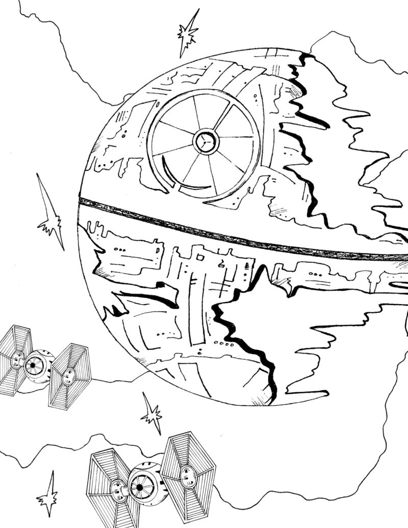 Star Wars Death Star Coloring Page - Mama Likes This