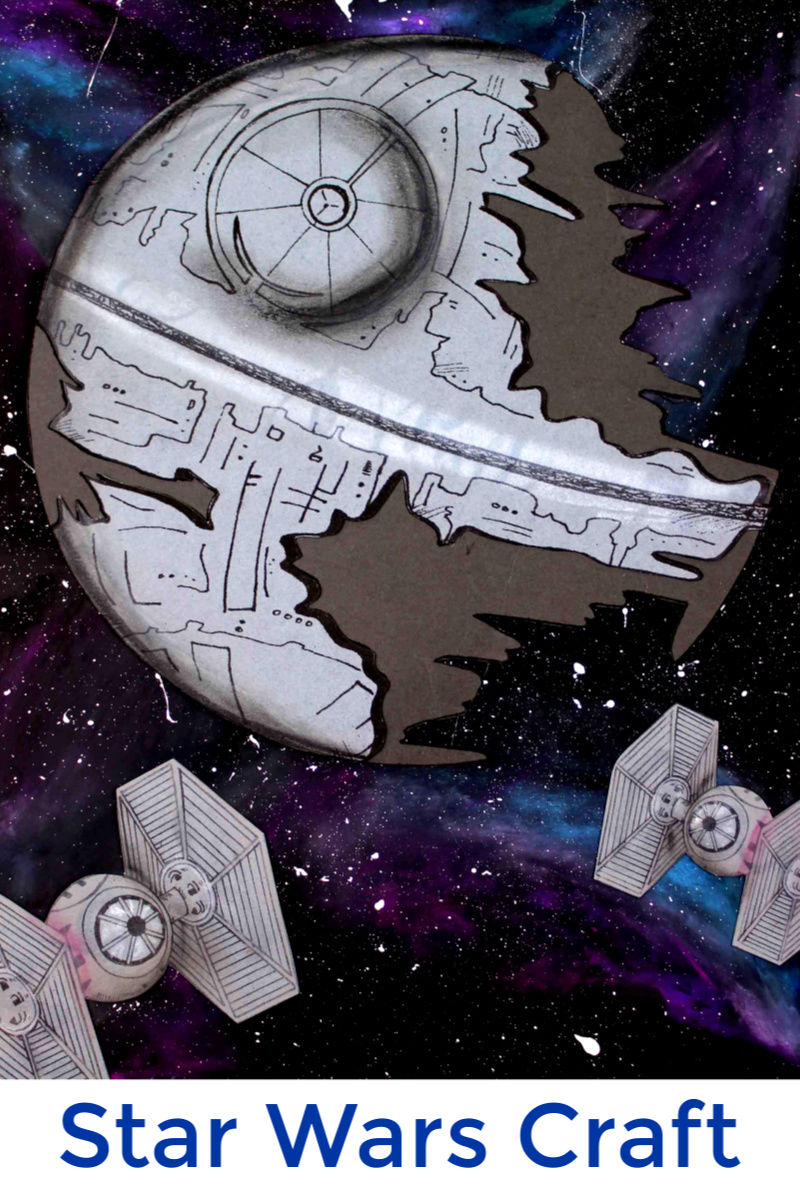 Star Wars Death Star Galaxy Craft with free printable template