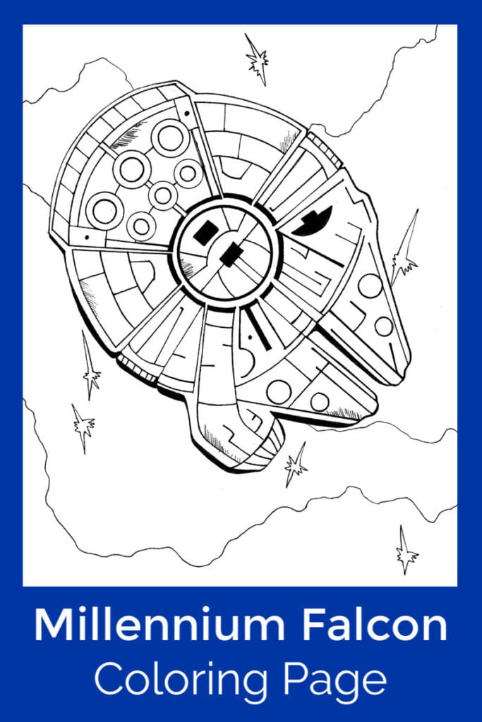 Free Printable Millennium Falcon Coloring Page | Mama Likes This