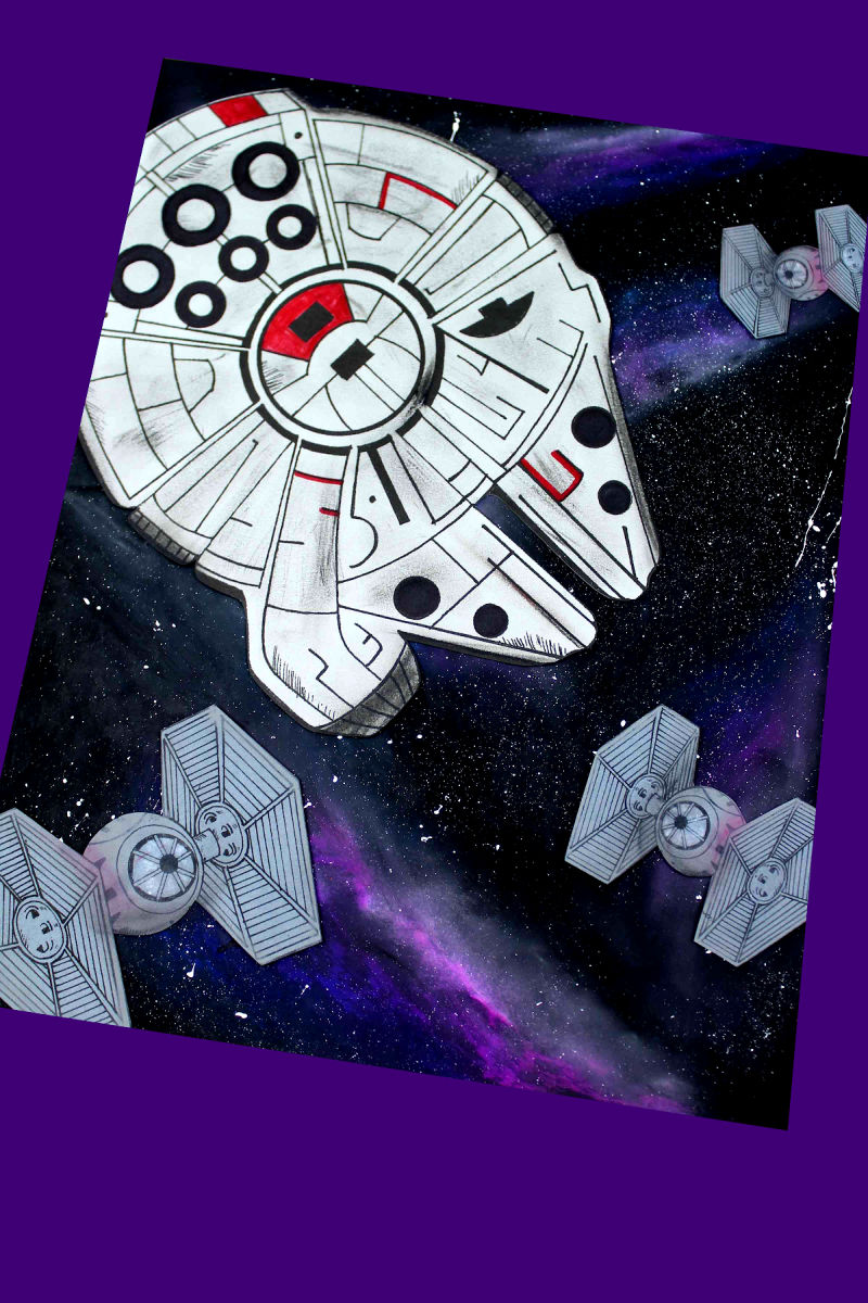 16 Disney Star Wars Pin Display Board Millennium Falcon