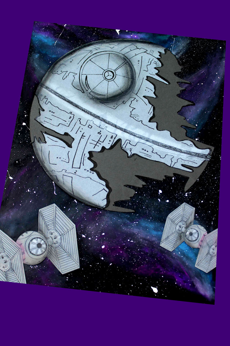 Star Wars Death Star Galaxy Craft with free printable template
