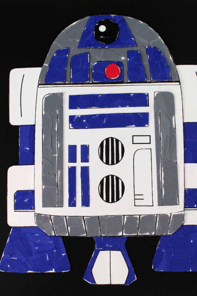 pin star wars r2d2 torn paper craft