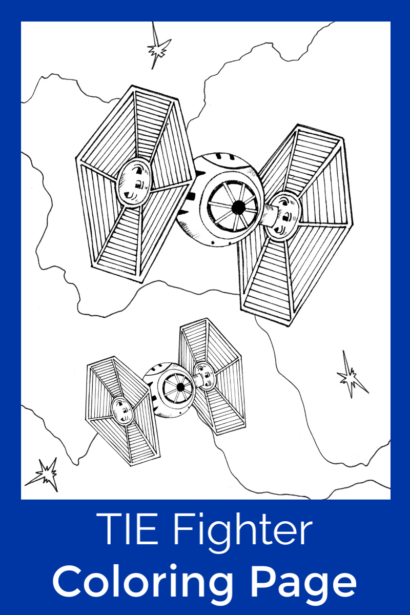 Free Printable TIE Fighter Coloring Page