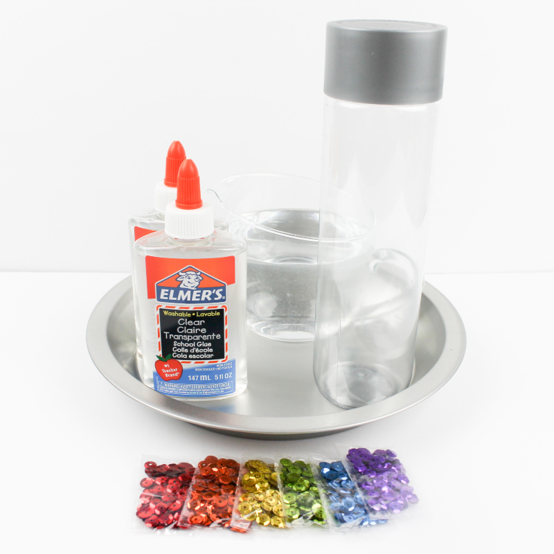 supplies for rainbow sensory jar