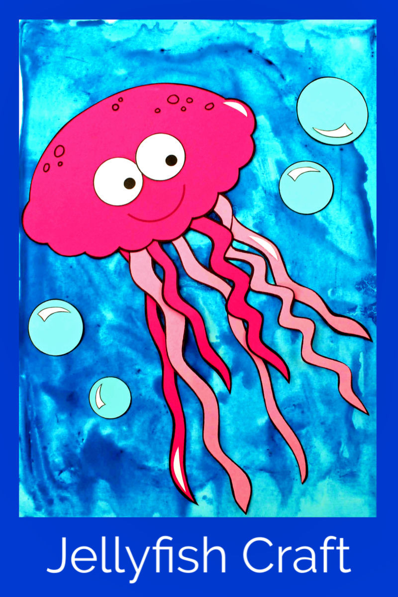 Jellyfish Paper Craft with Free Printable Template Mama Likes This