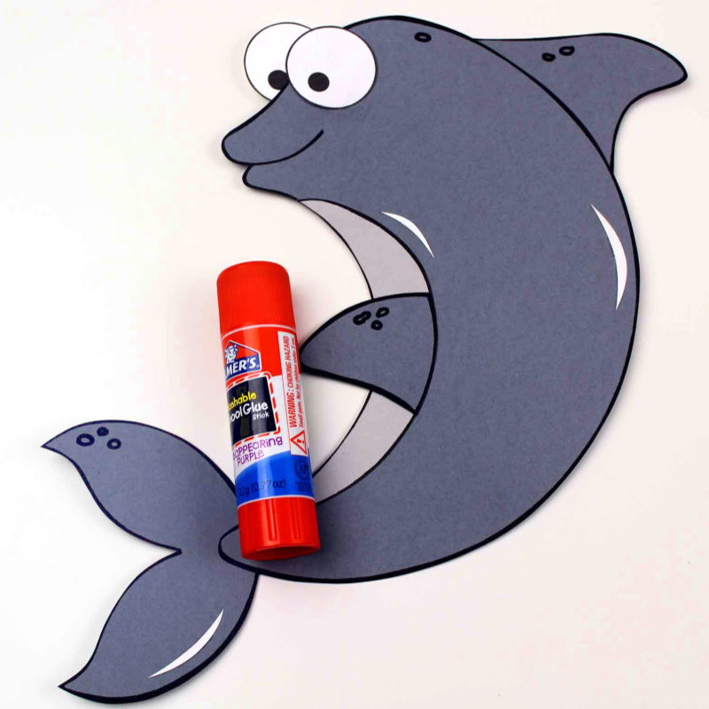 Printable Dolphin Craft for Under the Sea Fun - Mama Likes This