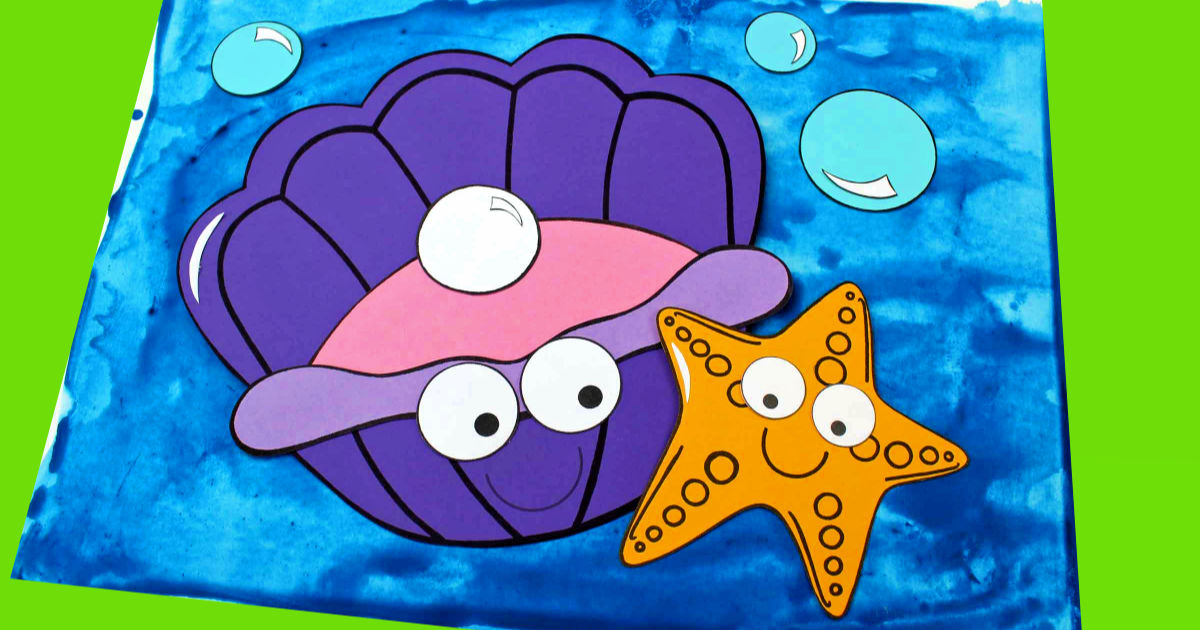 Paper Starfish and Clam Craft for Kids - Mama Likes This