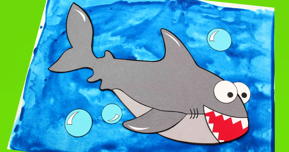 Free Printable Shark Craft for Shark Week Mama Likes This