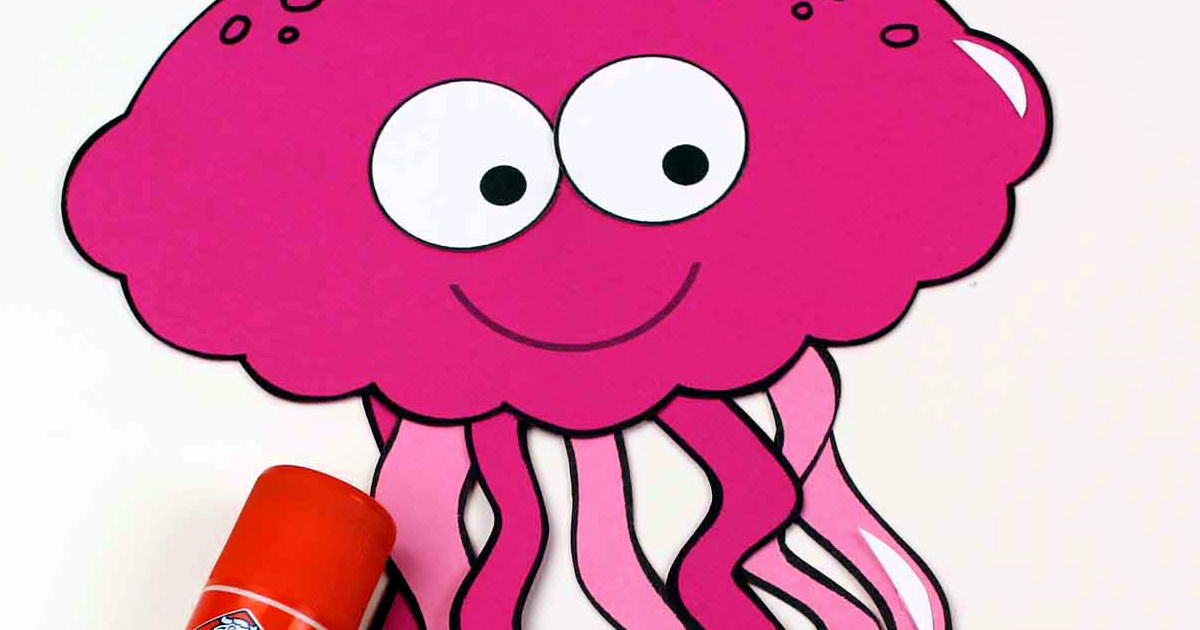 Jellyfish Paper Craft With Free Printable Template Mama Likes This