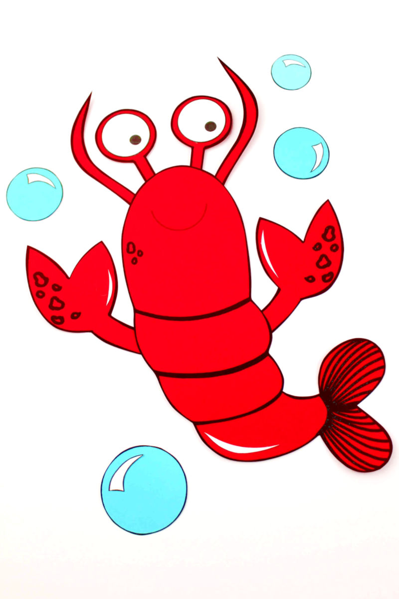 Paper Lobster Craft with Free Template - This