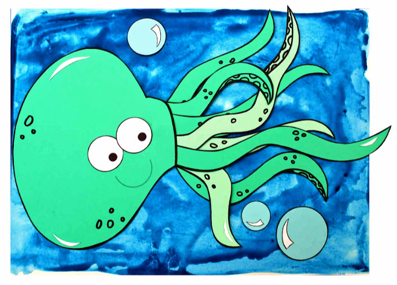 paper octopus craft