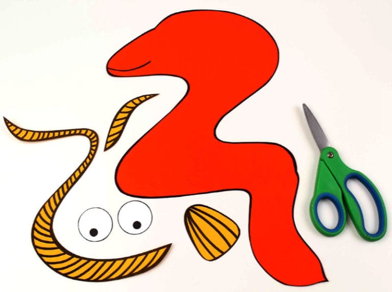 Moray Eel Craft with Free Printable Template - Mama Likes This