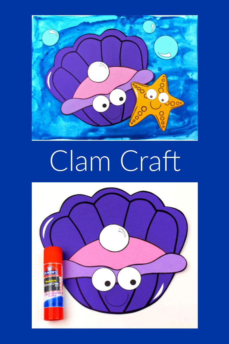 Paper Starfish and Clam Craft for Kids #ClamCraft #StarfishCraft #UnderTheSea