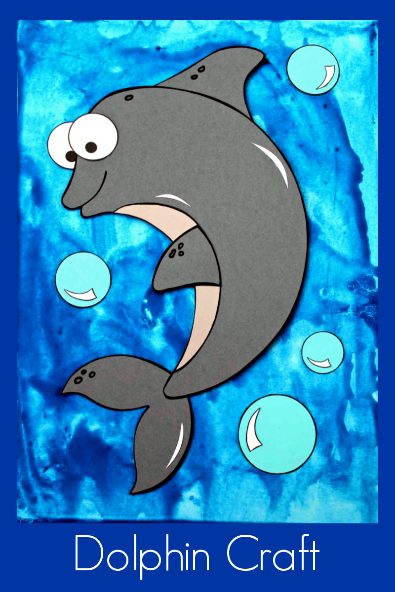 Printable Dolphin Craft for Under the Sea Fun #dolphin #dolphincraft #underthesea #freeprintable