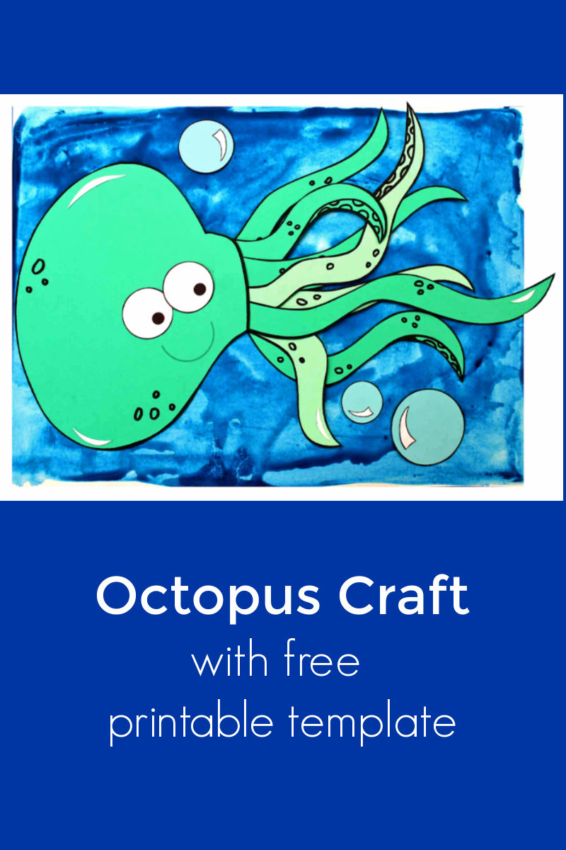 Printable Octopus Craft for Kids #Octopus #OctopusCraft #PrintableCraft #SeaLifeCraft