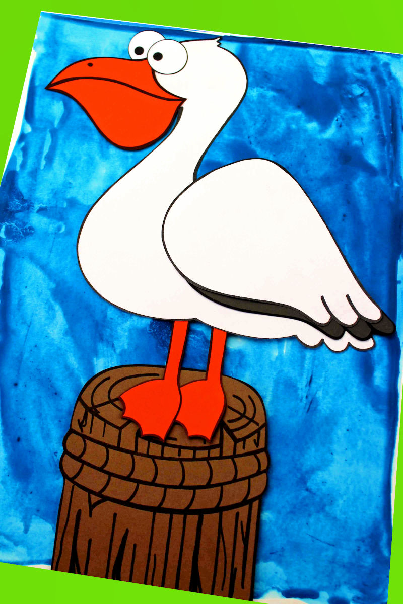 pin paper pelican craft for kids