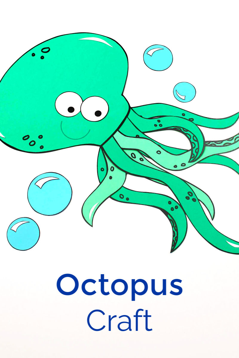 Printable Octopus Craft for Kids #Octopus #OctopusCraft #PrintableCraft #SeaLifeCraft